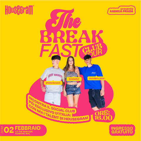 BreakFast Club Tour il social club più esclusivo d’Italia al The Wow Side